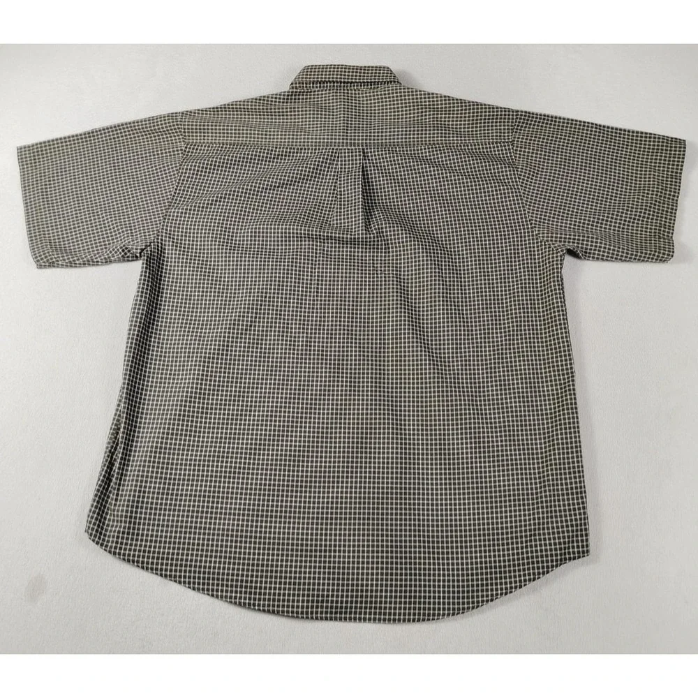 Polo Ralph Lauren Shirt Mens XL Brown Check Short Sleeve Button Down Casual